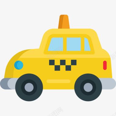 出租车旅行地点表情符号2扁平图标图标