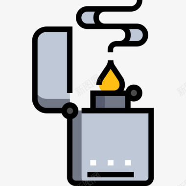 打火机冒险22线性颜色图标图标
