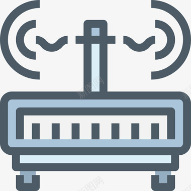 路由器设备和技术3线性颜色图标图标