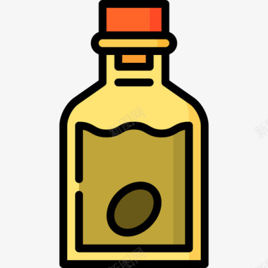 橄榄油西班牙3线性颜色图标图标