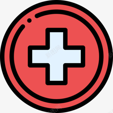 医院标志医疗保健8线形颜色图标图标