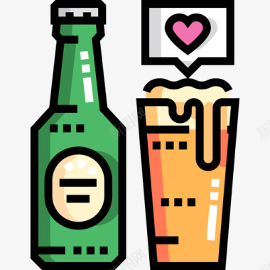 啤酒啤酒19线性颜色图标图标