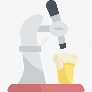 啤酒龙头啤酒节25号平的图标图标