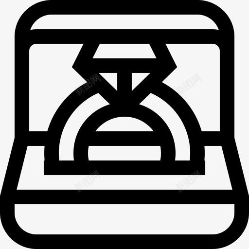 戒指首饰12直线型图标svg_新图网 https://ixintu.com 戒指 直线型 首饰12
