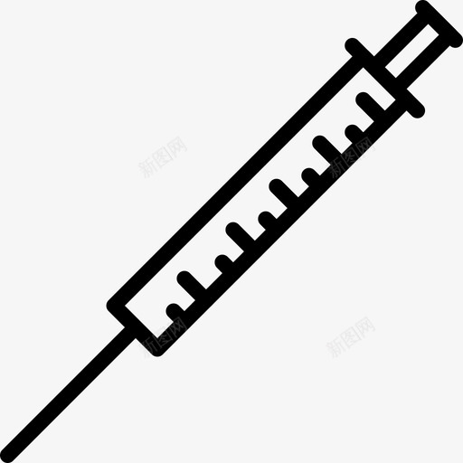 注射器科学35线性图标svg_新图网 https://ixintu.com 注射器 科学35 线性