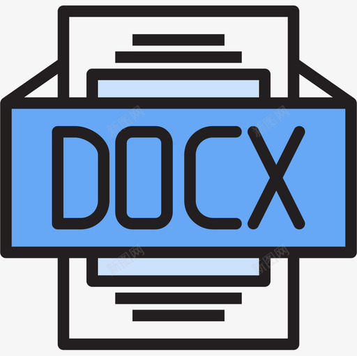 Docx文件类型2线性颜色图标svg_新图网 https://ixintu.com Docx 文件类型2 线性颜色