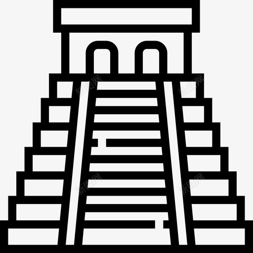 奇琴伊萨金字塔地标4直线形图标svg_新图网 https://ixintu.com 地标4 奇琴伊萨金字塔 直线形