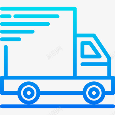 送货卡车购物和电子商务4梯度图标图标