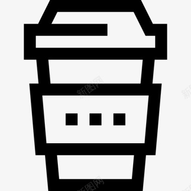 咖啡杯烹饪食品和饮料线性图标图标