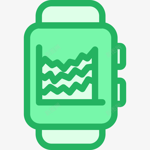 智能手表分析8线性绿色图标svg_新图网 https://ixintu.com 分析8 智能手表 线性绿色