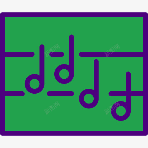 音符音乐和乐器6线颜色图标svg_新图网 https://ixintu.com 线颜色 音乐和乐器6 音符