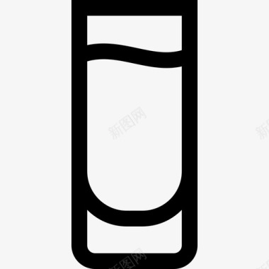 一杯水鸡尾酒14杯直线型图标图标
