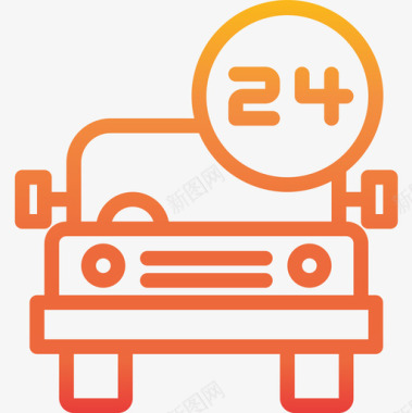 汽车汽车服务24坡度图标图标