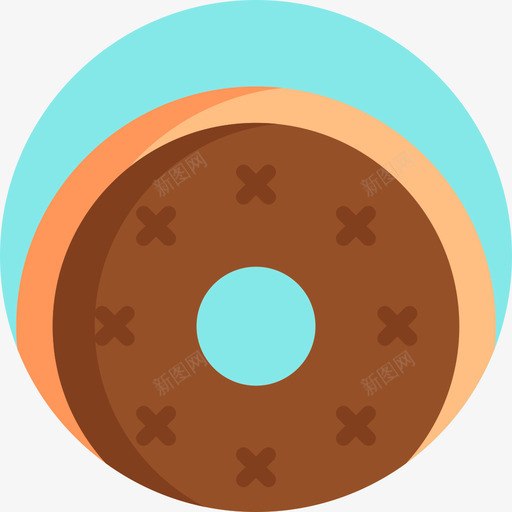 甜甜圈甜糖果扁的图标svg_新图网 https://ixintu.com 扁的 甜甜圈 甜糖果