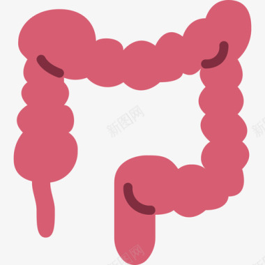 结肠内科107扁平图标图标