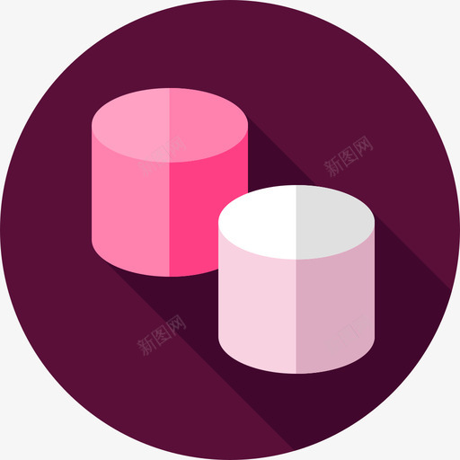 棉花糖甜点和糖果平的图标svg_新图网 https://ixintu.com 平的 棉花糖 甜点和糖果