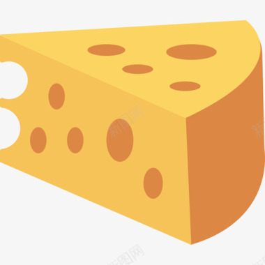 奶酪食品59扁平图标图标
