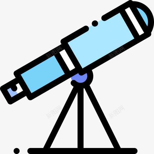 望远镜地理18线性颜色图标svg_新图网 https://ixintu.com 地理18 望远镜 线性颜色