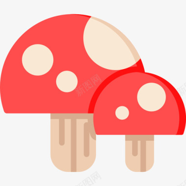 蘑菇自然29扁平图标图标