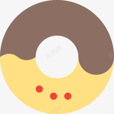 甜甜圈食物60扁平图标图标