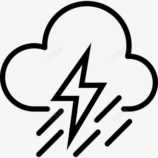 风暴111号天气线性图标svg_新图网 https://ixintu.com 111号天气 线性 风暴