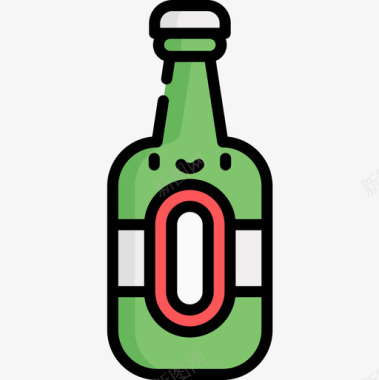 啤酒荷兰8线性颜色图标图标
