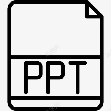 Ppt文件扩展名2线性图标图标