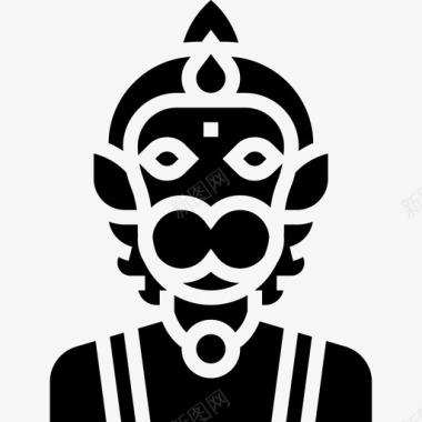 哈努曼印度教神3铭文图标图标