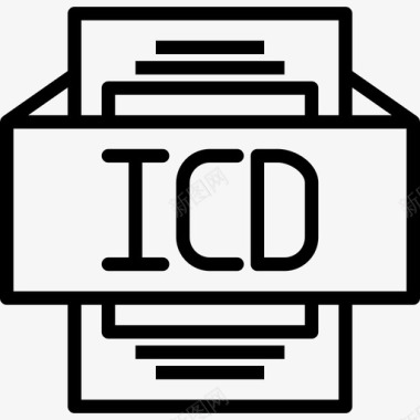 Icd文件类型3线性图标图标