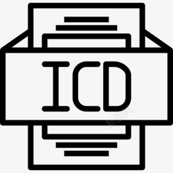 Icd文件类型3线性图标图标