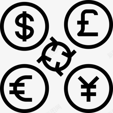 兑换货币24直系图标图标