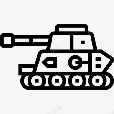 坦克军用17直线型图标图标