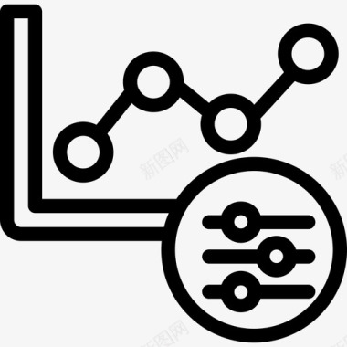 折线图分析4线性图标图标