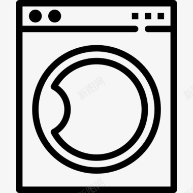 洗衣机家具和家用电器13台直列式图标图标