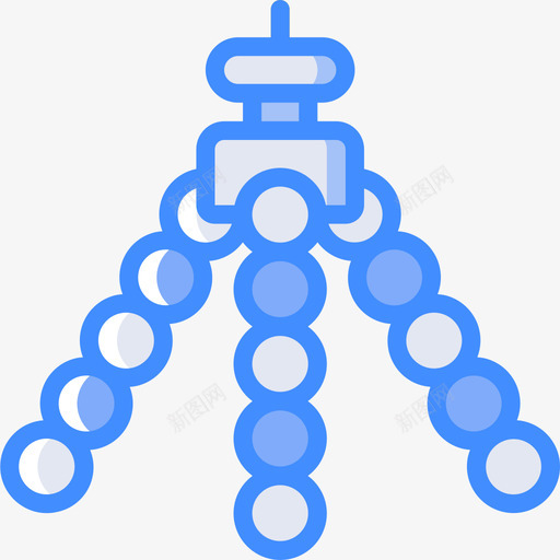 三脚架视频博客4蓝色图标svg_新图网 https://ixintu.com 三脚架 蓝色 视频博客4