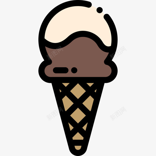 冰淇淋糖果店10线性颜色图标svg_新图网 https://ixintu.com 冰淇淋 糖果店10 线性颜色