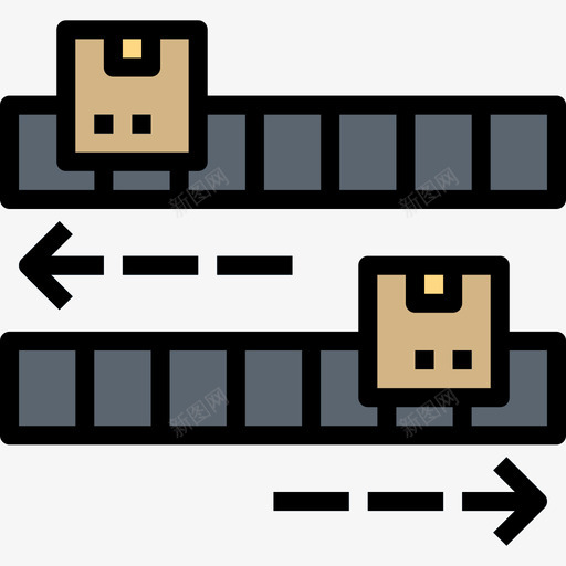 输送机物流20线性颜色图标svg_新图网 https://ixintu.com 物流20 线性颜色 输送机