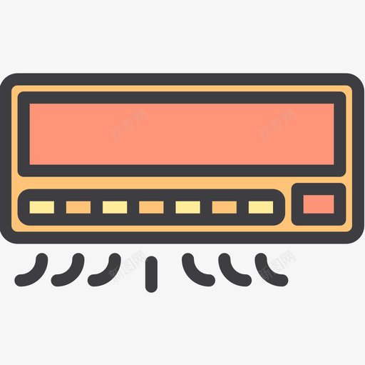 空调电子设备3线性颜色图标svg_新图网 https://ixintu.com 电子设备3 空调 线性颜色