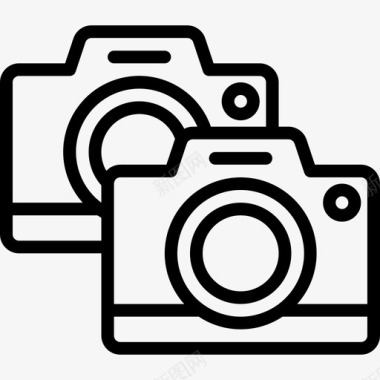 相机照片和视频2线性图标图标