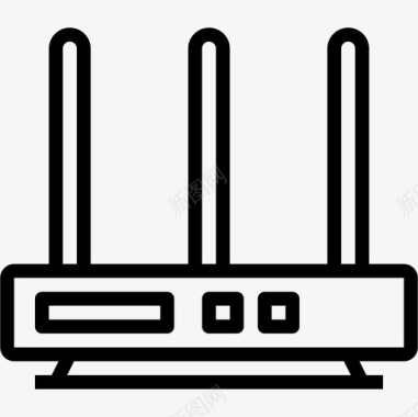 路由器智能技术5线性图标图标