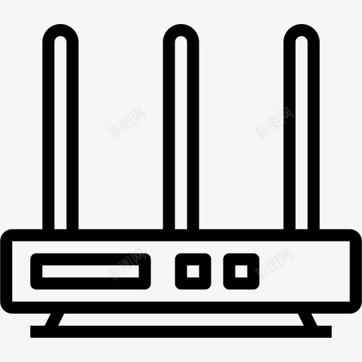 路由器智能技术5线性图标svg_新图网 https://ixintu.com 智能技术5 线性 路由器