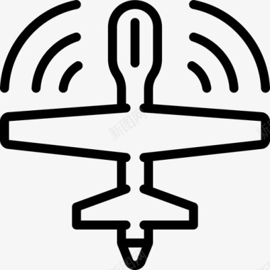 无人机战争5直线型图标图标