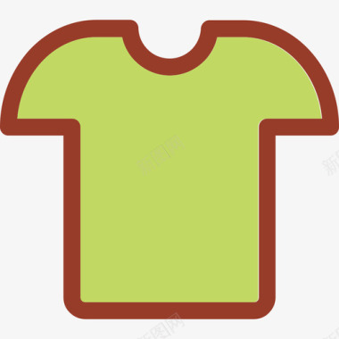 衬衫购物70线性颜色图标图标