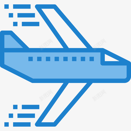 飞机旅行127蓝色图标svg_新图网 https://ixintu.com 旅行127 蓝色 飞机