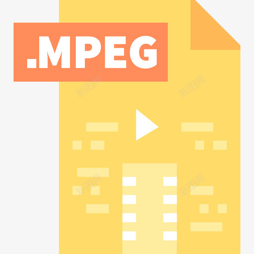 Mpeg文件23平面图标svg_新图网 https://ixintu.com Mpeg 平面 文件23