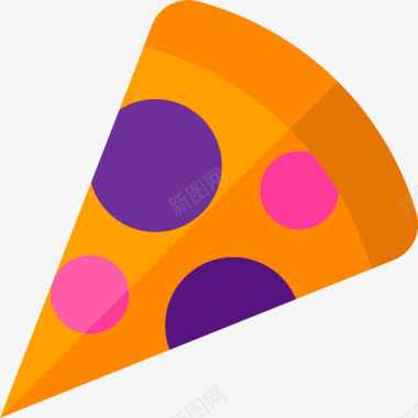 披萨45号派对平铺图标图标