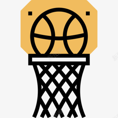 篮球运动45黄影图标图标