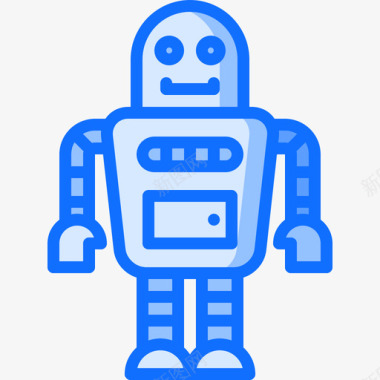 机器人未来3蓝色图标图标