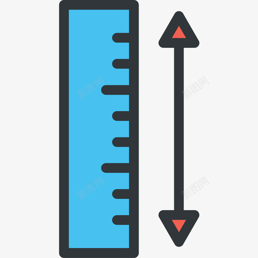 直尺测量4线颜色图标svg_新图网 https://ixintu.com 测量4 直尺 线颜色