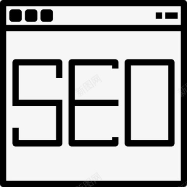 搜索引擎优化浏览器和界面4线性图标图标